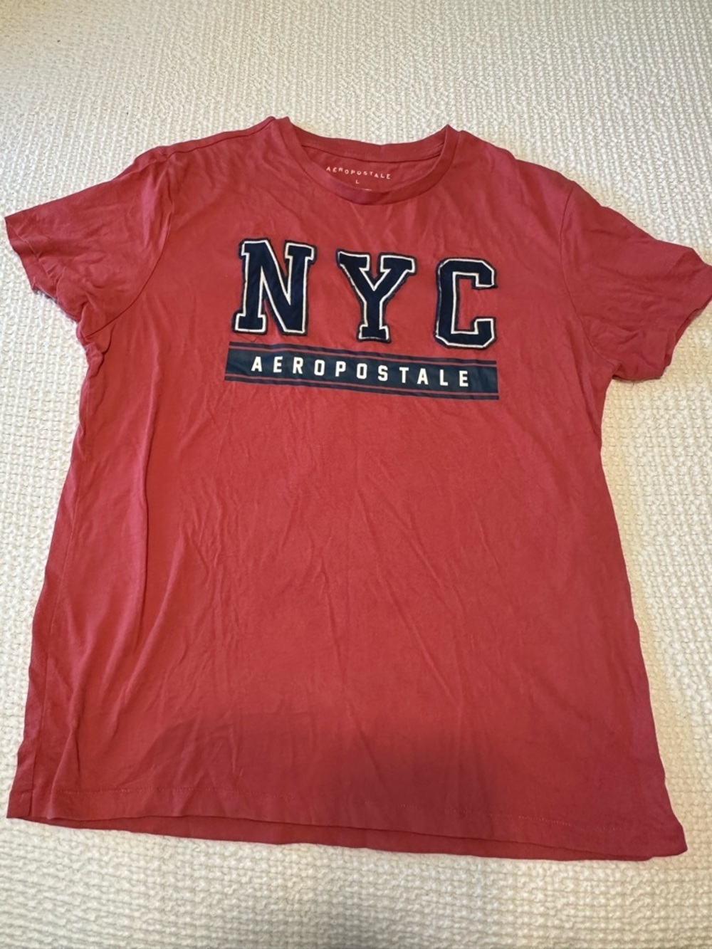 Aeropostale Coral Pink Logo Tee